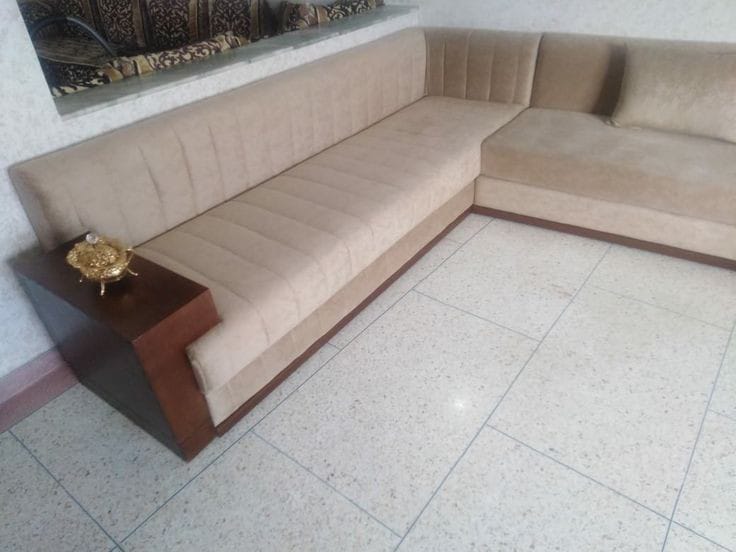 Salon marocain beige doré — DLM Design Mantes